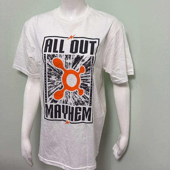 Orange Theory Fitness OTF All Out Mayhem White Tee Shirt - Picture 1 of 4